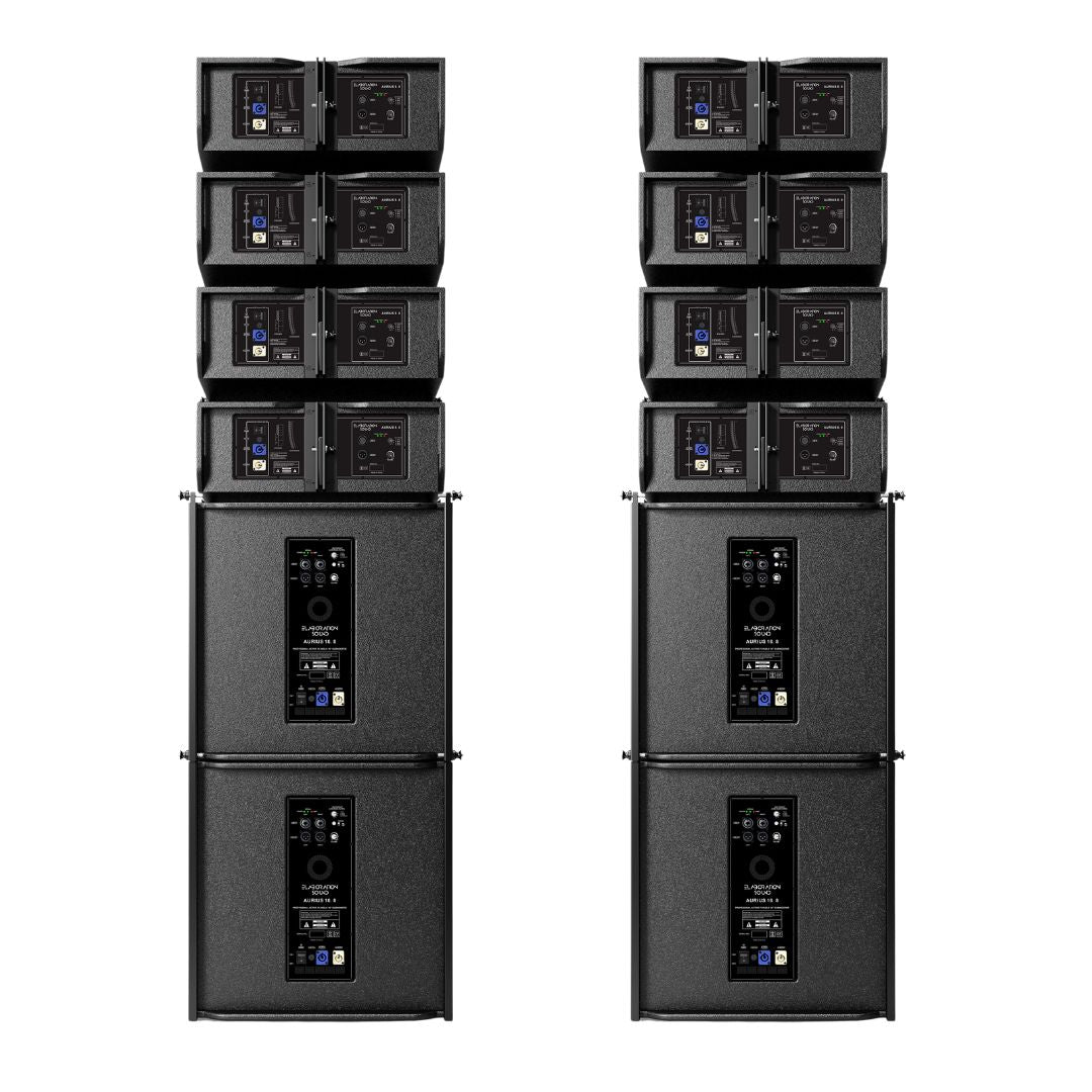 Sistema Line Array Attivo Compatto AURIUS 8.0 + AURIUS 18.8