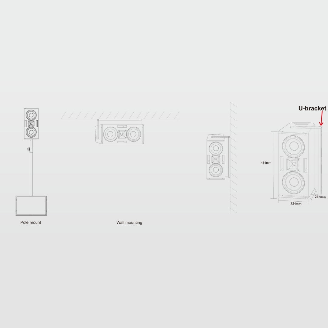 HORIZON 6.4 – Diffusore Attivo Full Range Dual 6.5” con DSP Integrato